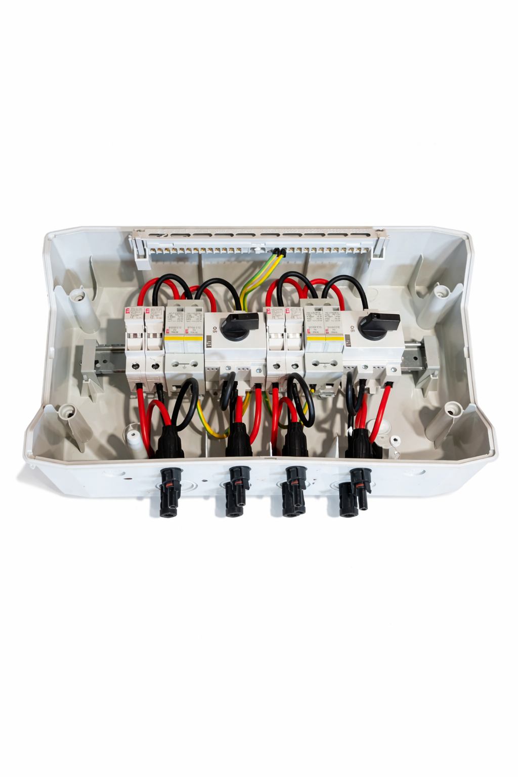 Tablou DC fotovoltaic 600V echipat 2 stringuri, IP66, ETI