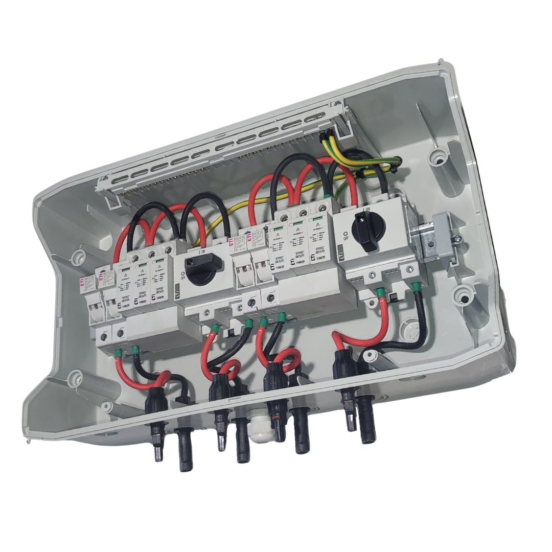 Tablou DC fotovoltaic 1000V echipat 2 stringuri, IP66, ETI