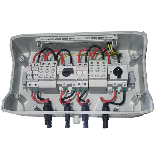 Tablou DC fotovoltaic 1000V echipat 2 stringuri, IP66, ETI