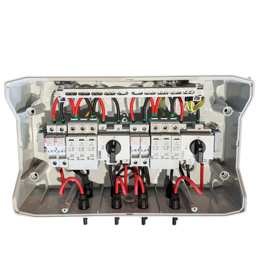 Tablou DC fotovoltaic 1000V echipat 2 stringuri, IP66, ETI