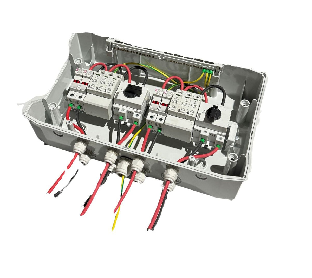 Tablou DC fotovoltaic 1000V echipat 2 stringuri, IP66, ETI-