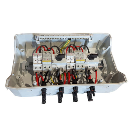 Tablou DC fotovoltaic 600V echipat 2 stringuri, IP66, ETI